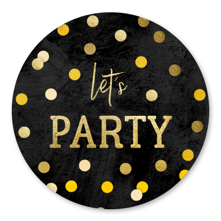 Let's party confetti krijtbord